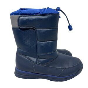 Lands End Youth Insulated Winter Snow Boots Hook & Loop Reflective Size 5M